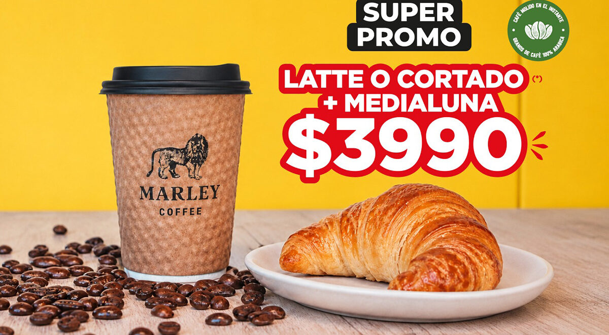 Café Marley con medialuna $3990