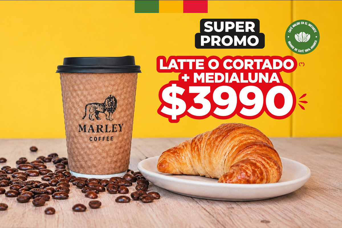 Café Marley con medialuna $3990