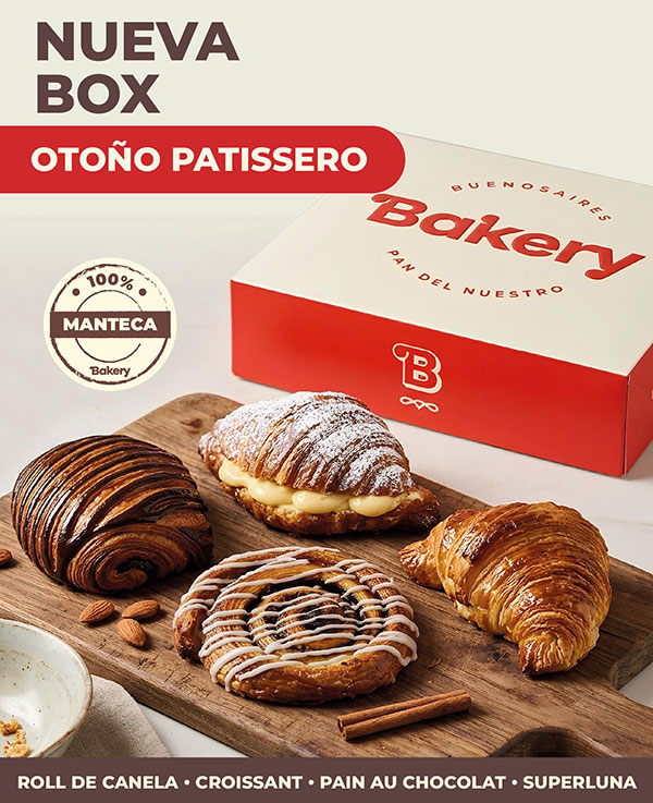 Nueva Box, otoño patissero: Roll de canela, Croissant, Pain au chocolat y superluna