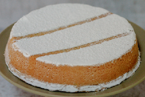 Tarta de ricota con dulce de leche